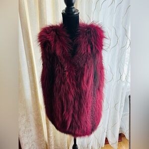 Genuine red fox vest